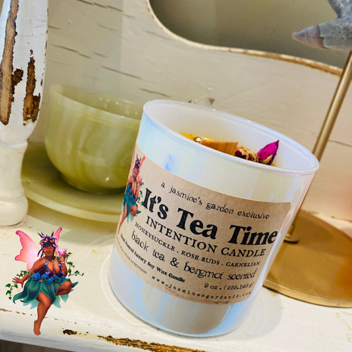 It's Tea Time Organic Coconut Soy Wax Intention Candle - 9 oz