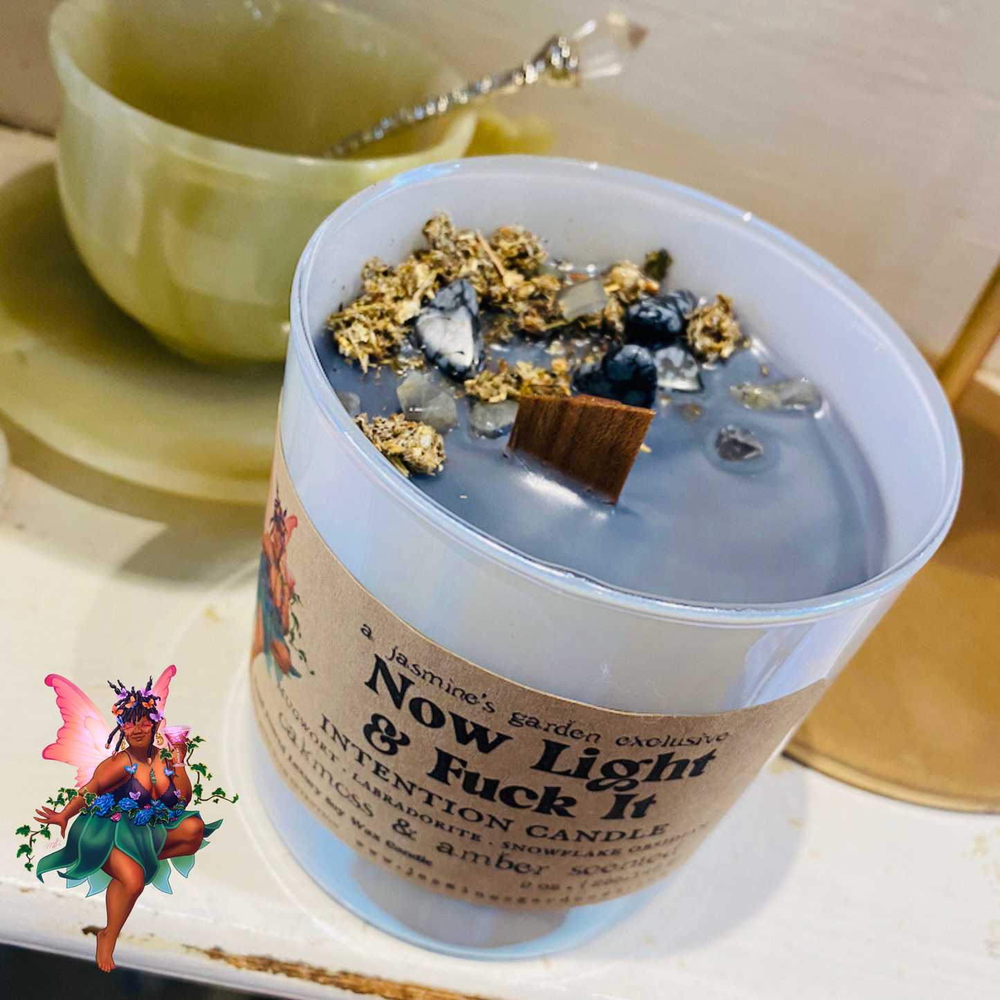 Now Light & F*ck It Organic Coconut Soy Wax Intention Candle - 9 oz